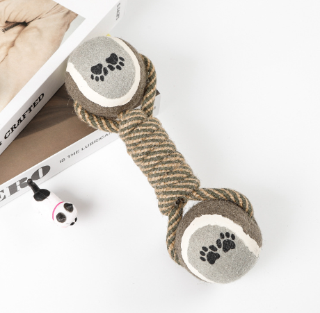 Cotton Rope Dumbbell Tug & Fetch Dog Toy