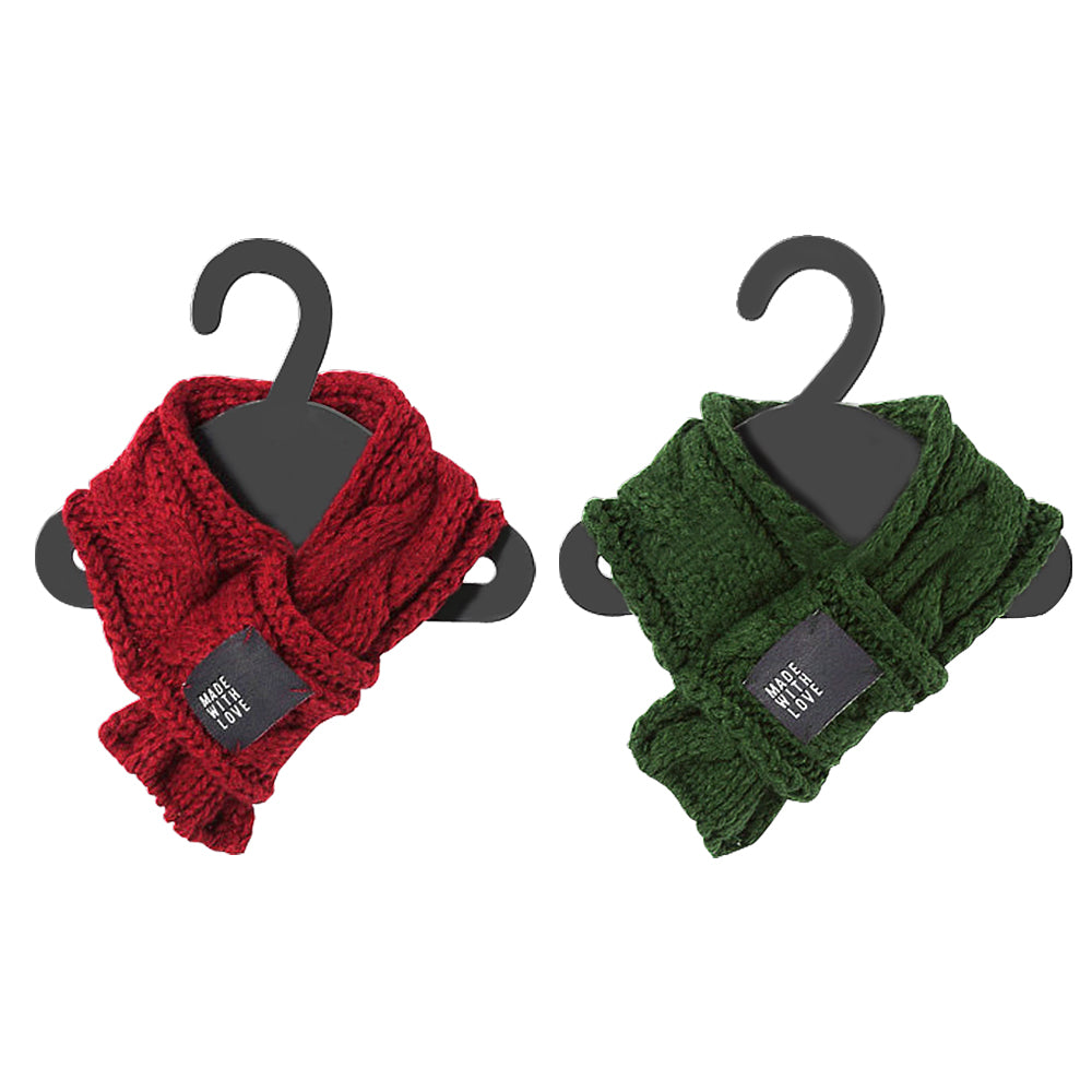 Cozy Knit Dog Scarf - Adorable Pet Neck Warmer