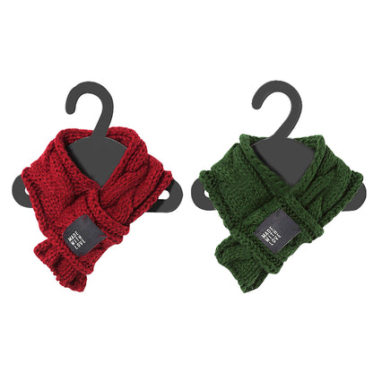 Cozy Knit Dog Scarf - Adorable Pet Neck Warmer
