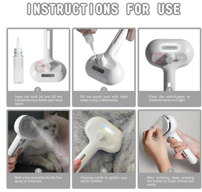 Spray & Brush Pet Detangler