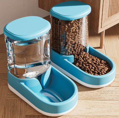 Smart Auto Dog Feeder & Water Fountain Combo