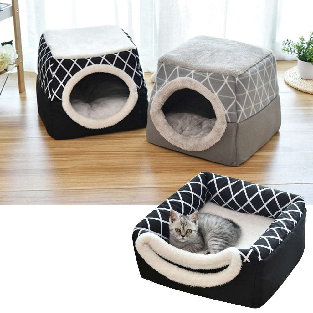 Pet Dog & Cat Bed Pod - 2-in-1 Space Capsule