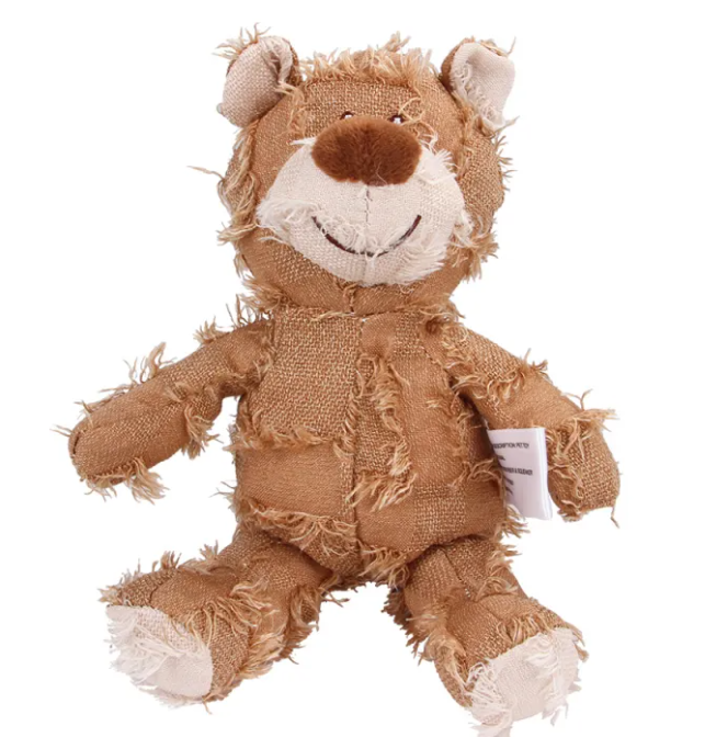 Squeaky Plush Dental Chew Dog Toy