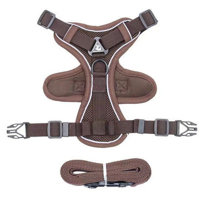 Reflective No-Slip Dog Harness Leash Vest