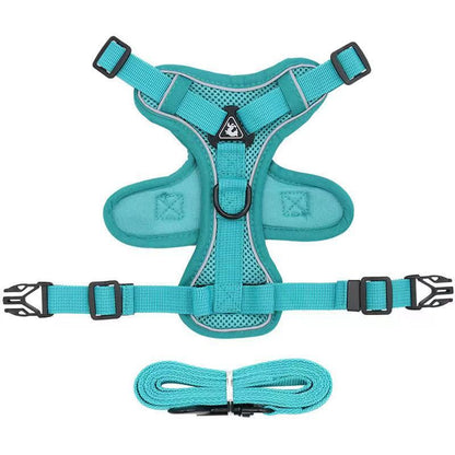 Reflective No-Slip Dog Harness Leash Vest
