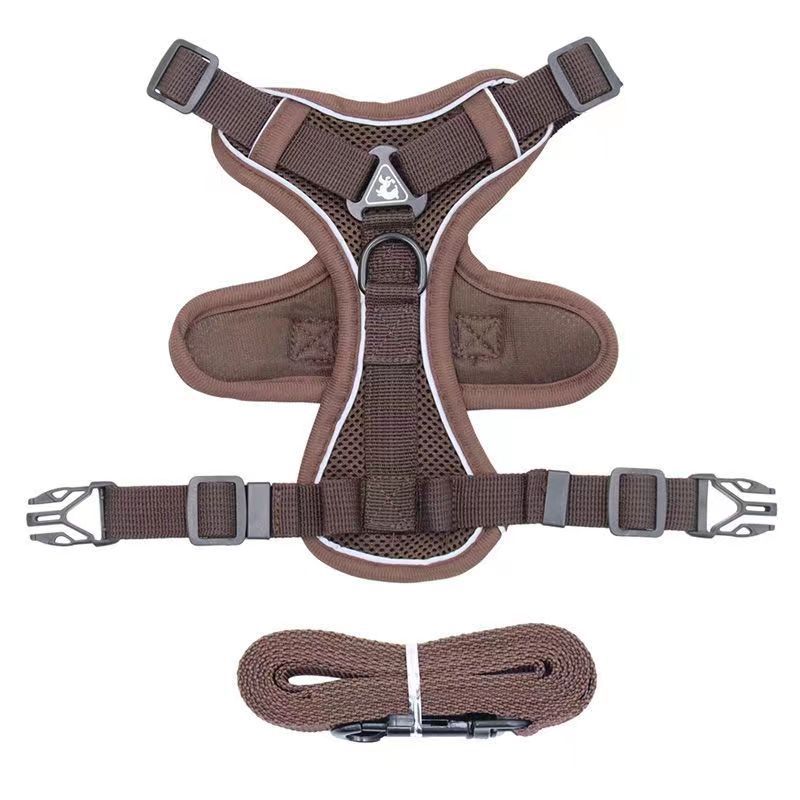 Reflective No-Slip Dog Harness Leash Vest