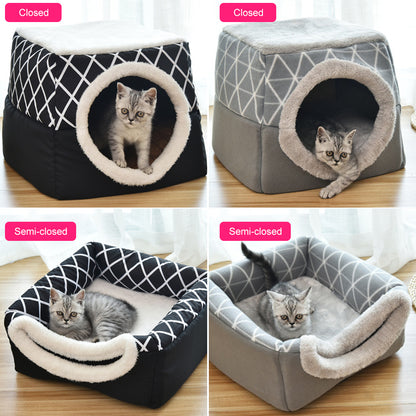 Pet Dog & Cat Bed Pod - 2-in-1 Space Capsule