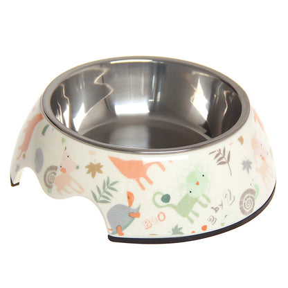 Stainless Steel No-Spill Double-Duty Pet Bowl