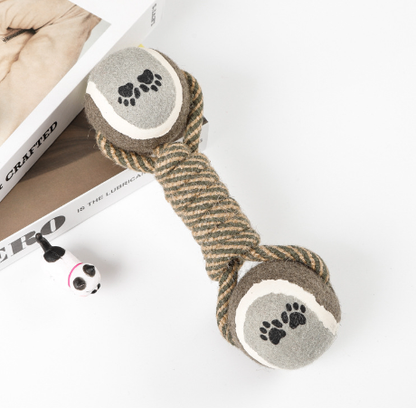 Cotton Rope Dumbbell Tug & Fetch Dog Toy