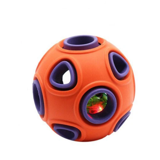 Light-Up Squeaky Chew Ball Dog Toy