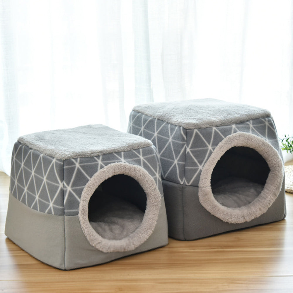 Pet Dog & Cat Bed Pod - 2-in-1 Space Capsule