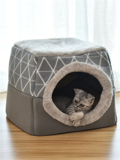 Pet Dog & Cat Bed Pod - 2-in-1 Space Capsule